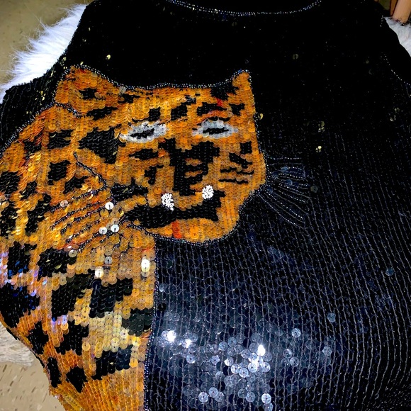 N/A Tops - Sequin Tank Top Blouse/ Pure Silk
